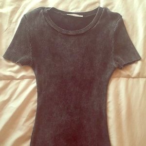 Acid wash mini dress. 🌻